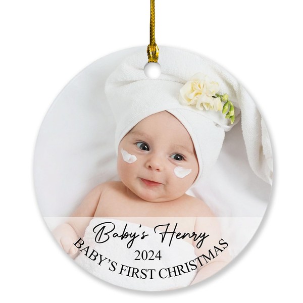 Baby's First Christmas Keepsake Ornament 2024, Baby's 1st Xmas Ornament,