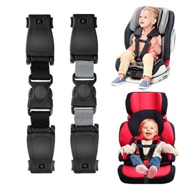QOWUXHZ Pack of 2 Release Protection Child Seat Chest Strap Clip Belt Safety Child Seat Child Safety Belt Buckle Strap for Car Seats Pushchairs Children's High Chairs Bicycle Seats Black Grey