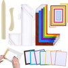 OTCRAFT 9 Pcs Paper Crafting Alignment Guides with Storage Case