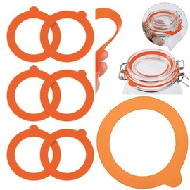 Citystores® 85mm Jar Seals Glass Jar Clip top Jar Gasket Seal Ring Orange Mason Jar Rubber Gasket Air Tight (10)