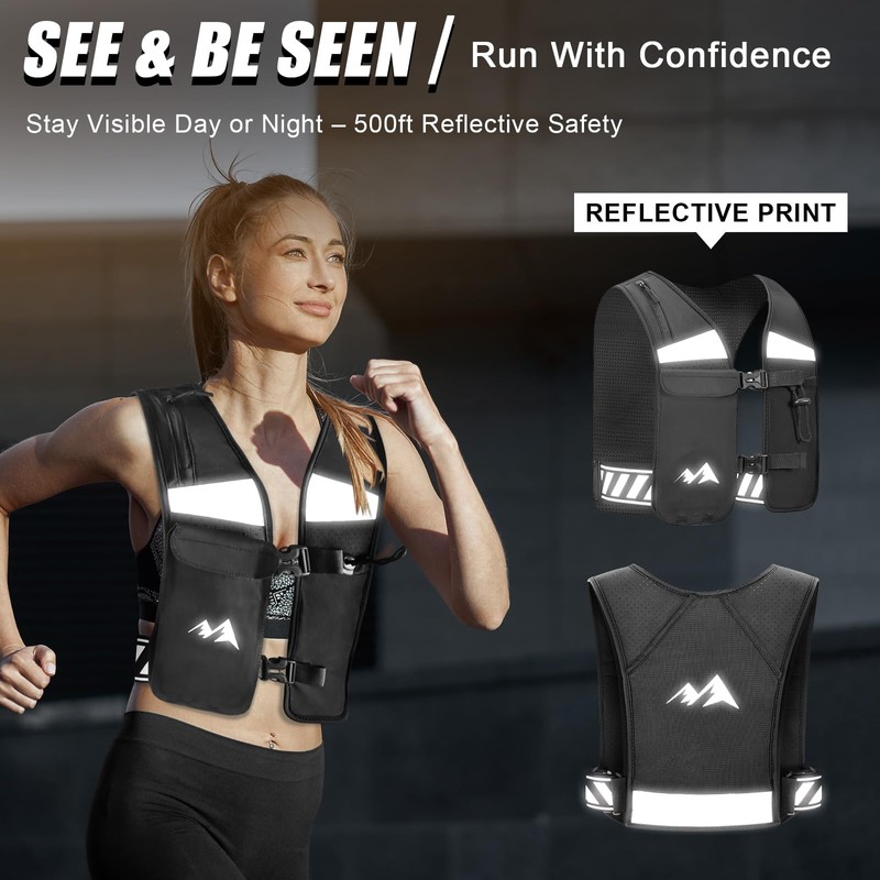 Lightweight Running Vest - Breathable 8oz Vest with Waterproof Phone