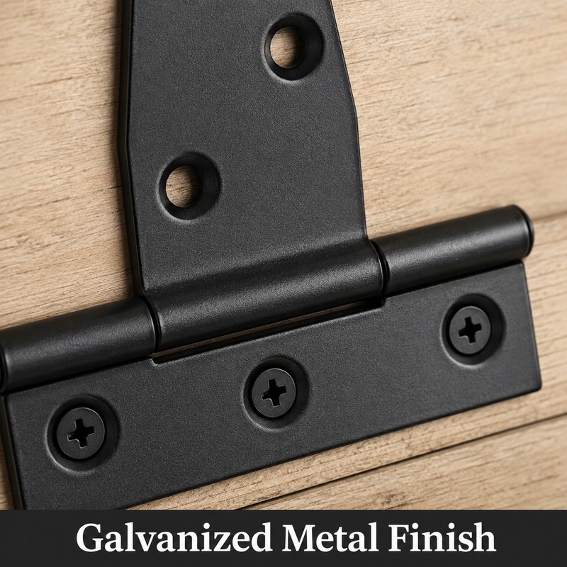 T-Shaped Strap Hinges for Doors & Gates – Galvanized Metal