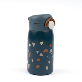 Fabelab Children's Drinking Bottle, 320 ml, Children's Drinking Bottles in Cobblestone Motif, Drinking Bottle, Stainless Steel, BPA-Free, School Drinking Bottle, Leak-Proof, Water Bottle Children