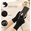 12 Pairs Black Cotton Gloves, Fingerless Cotton Gloves for Dry