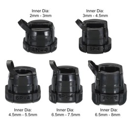 sourcing map 100pcs Strain Relief Cord Connector Cable Bushing Boot Sleeve for Electric Cable Cord Insulation Protection, 2-3mm/3-4.5mm/4.5-5.5mm/6.5-7.5mm/6.5-8mm