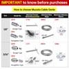 Muzata 20 Pack 3/16" Invisible Cable Railing Kit Swage Lag