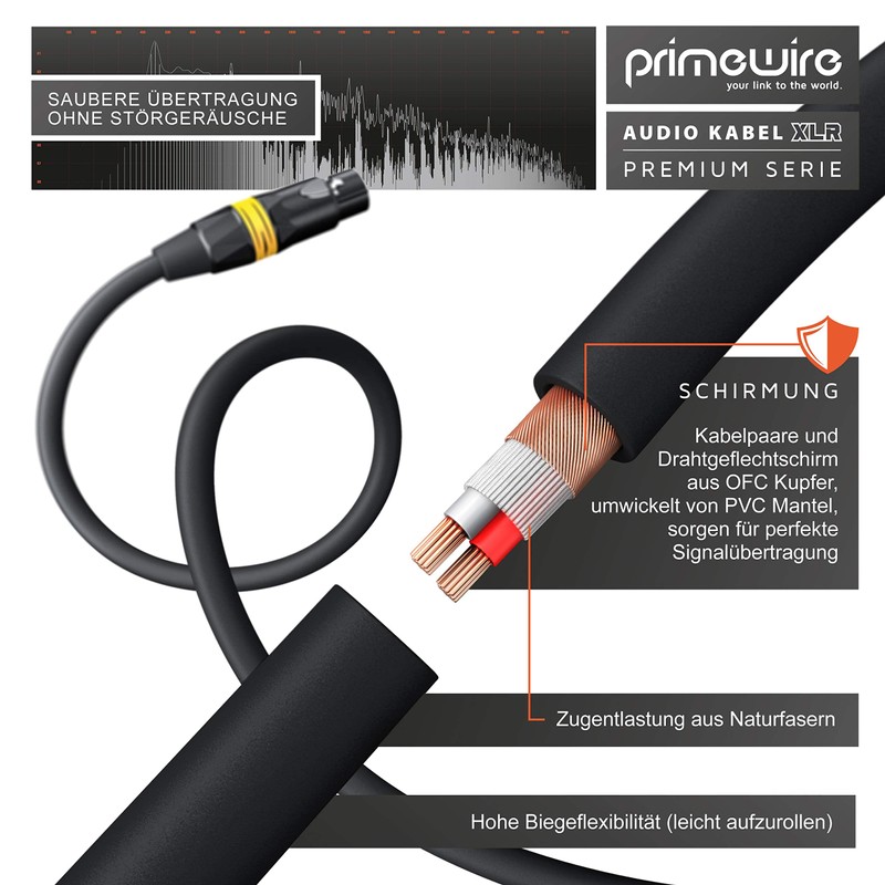 CSL - 5 m Microphone Cable - XLR Male to