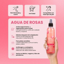 ShinnySkin - Agua de Rosas - Ideal para Cuidado e Hidratación - 60ml