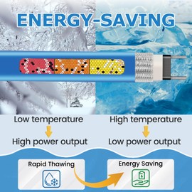 60 FT Heating Cable for Water Pipes with Upgraded Thermostat, Heat Trace for Metal And Plastic Home Water Pipes YeloDeer, 120 V Electric Pipe Heat Cable for Pipe Freeze Protection
