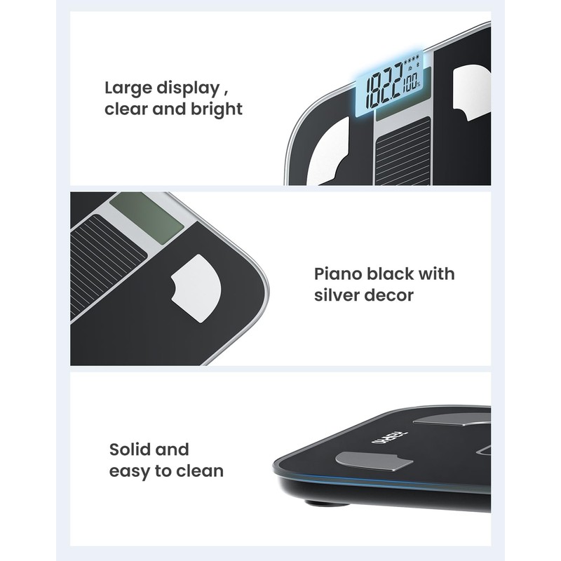 RENPHO Smart Scale with Endless Power, Solar-Powered Scale for Body