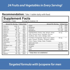 Reload! for Men, All Natural, Multivitamin, Multimineral, and Antioxidant, with 24 Fruits and Vegetables! 1 Month Supply.