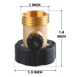 Twinkle Star Heavy Duty Brass Shut Off Valve Garden Hose Connector, Set of 2, TWIS3001 | Twinkle Star