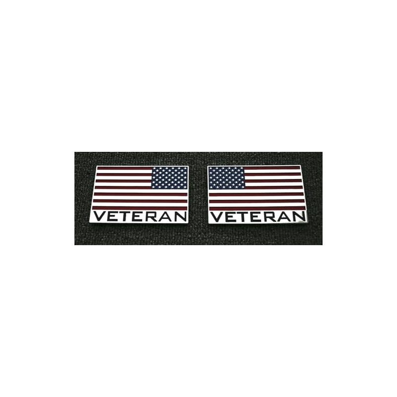 Pair Custom Veteran American Flag Decal Eagle USA Left and