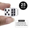 Czoynife Standard Dice, 16mm Bulk White Opaque Black Pips Six