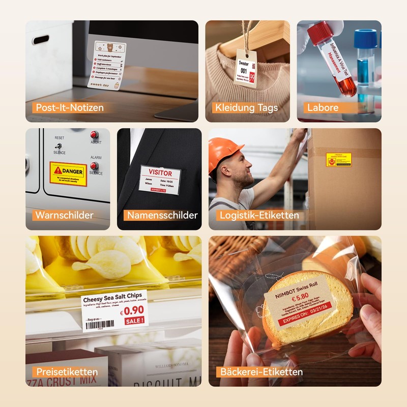 NIIMBOT Labels, Red and Black Printed Labels for B21Pro Only,