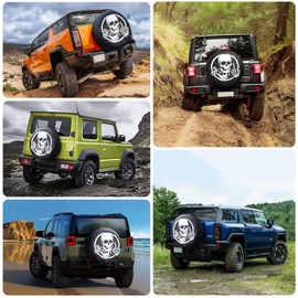 Spare Tire Cover for 16/17 Inch Wheels, Waterproof Dust-Proof Wheel Cover for Jeep JK Wrangler SUV Truck Vehicles
