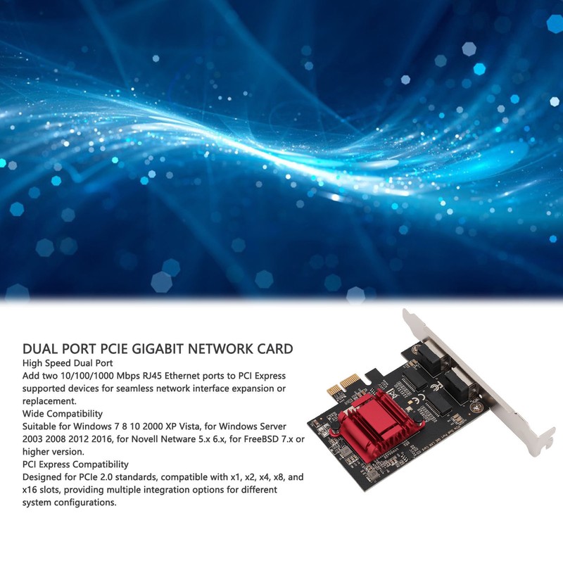 Dual Port PCIe Gigabit Network Card 1000M PCI Express Ethernet