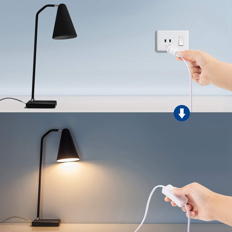 10 Packs Lamp Cord Set with Plug and Switch Pure