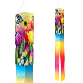 Windsocks Outdoor Heavy Duty Tulip, 40 Inch Seasonal Farmhouse Yard Garden Outside Decoration