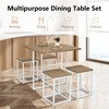 Tangkula Compact Dining Table Set for 4, Small Kitchen Table