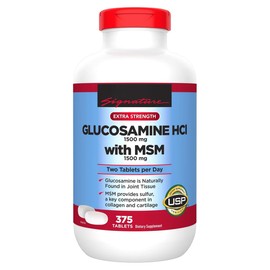 Signature Glucosamine with MSM, Helps Support Joint Cushioning - 375 Tablets
