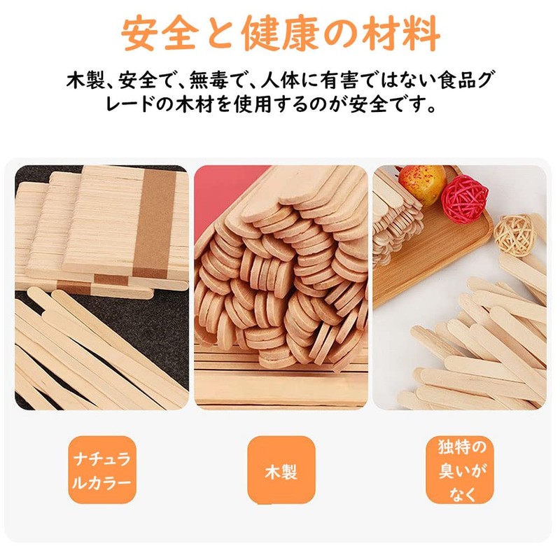 Samcos 100 Wooden Sticks Muddler Ice Sticks Ice Sticks Handmade