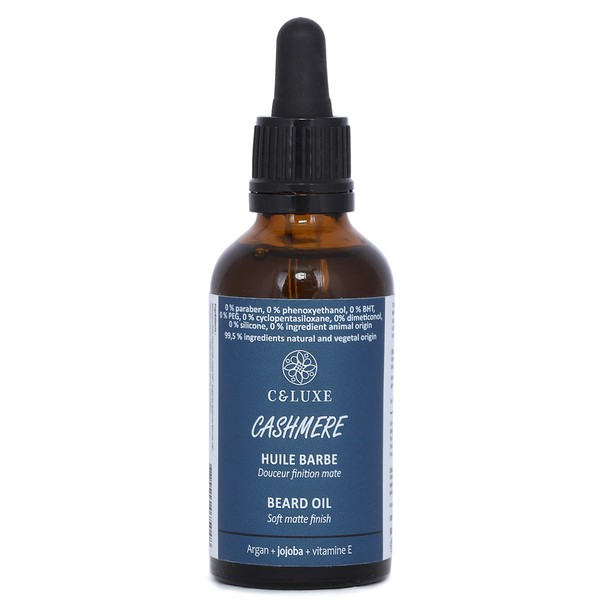 Celuxe cachemire Smoothing Beard Oil for Men with Natural Oils