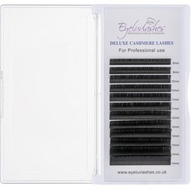 Cashmere Lash Trays Flat Ellipse Split Tip matte Eyelash Extensions Individual Eyelashes Soft Lightweight Lashes Semi Permanent Eyelashes Eyeluvlashes (D 0.20 x 11mm length)