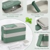 GadgBlizza Bento Box Adult Lunch Box, Stackable 3 Layers Lunch