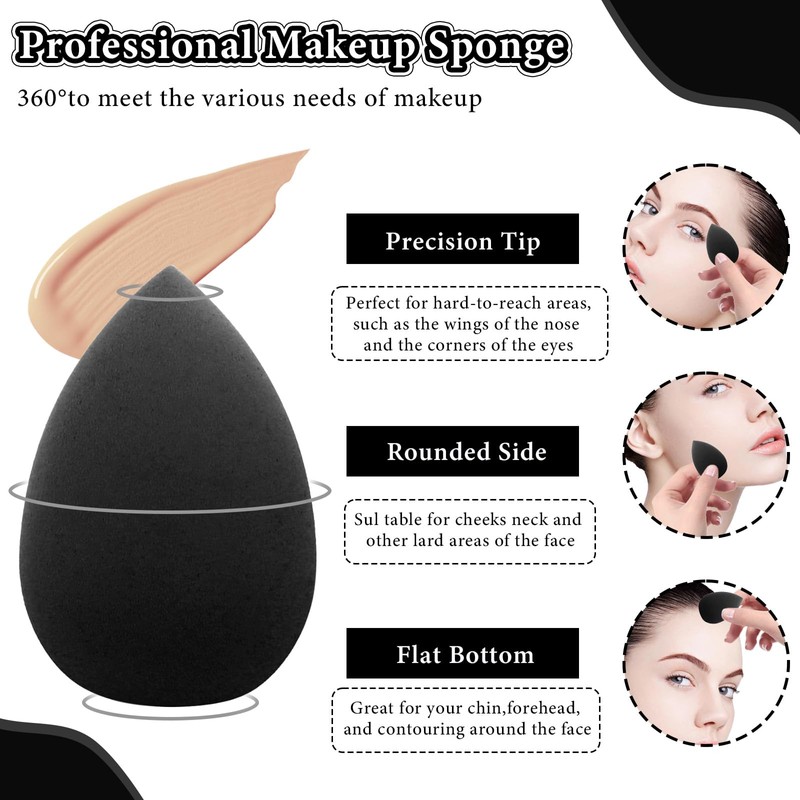 WLLHYF Mini Makeup Sponge Blender 6 Pieces Beauty Sponge Blender