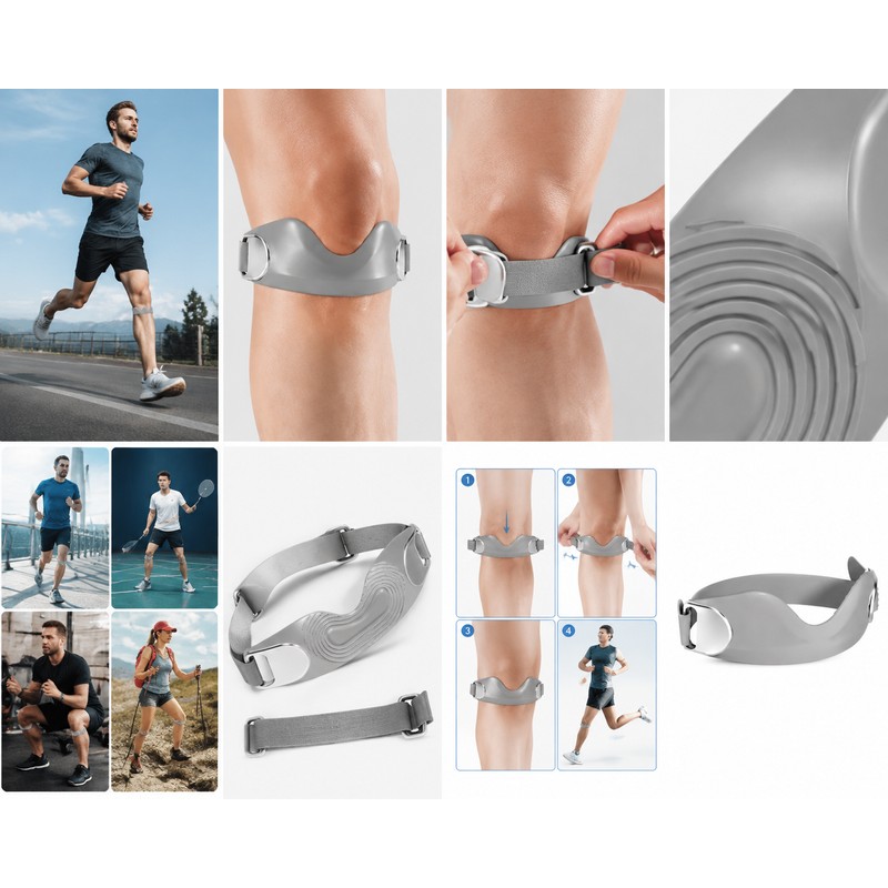 Adjustable Patella Knee Strap for Sports Support – Silicone Cushion