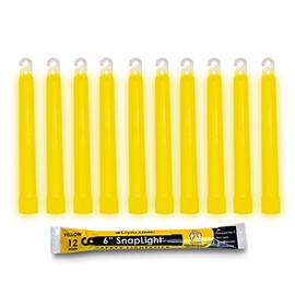 Cyalume 6" Light Sticks, 12 hour (10 pack) YELLOW