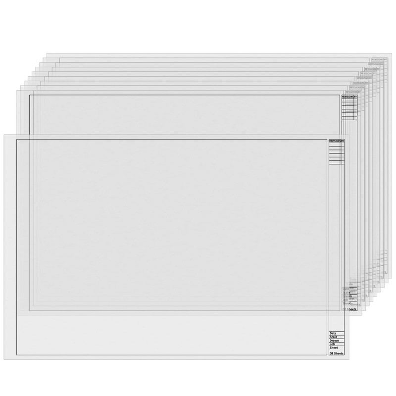 Gilprop 10 Sheets Architectural Vellum Paper 24 x 36 Inch