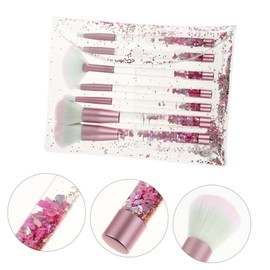 Ipetboom Portable Crystal Makeup Brush Set 7 Pieces Foundation Blush More Reusable Perfect for Ladies