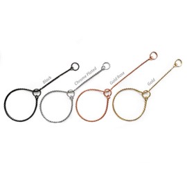 Alvalley Metal Chain Dog Show Collar - Pet Slip Collar for Shows - Fine Brass Snake Choke Chain Collar - Adjustable for Toy, Small, Medium, Large, and Extra Large Dogs (Rose Gold, 30", 3.0mm Thick)