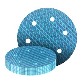 GZKTY 25 x 225 mm Velcro Sandpaper, Eccentric Sanding Discs, 6-Hole Grit 40/60/80/120/240 Sanding Pads for Drywall Sanders, Orbital Sanders, Sanding Giraffe