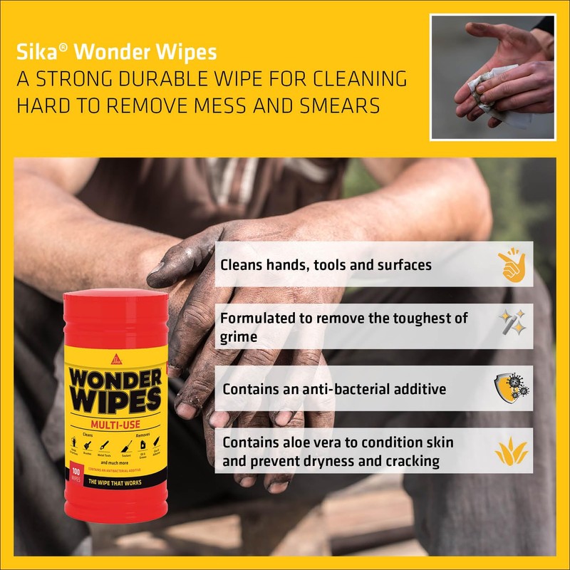 Sika Wonder Wipes Multi-Use Cleaning Wipes for the Building Trade