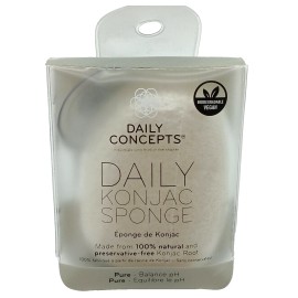 Daily Concepts Konjac Root Sponge - 100% Pure Natural Skin Cleanser New