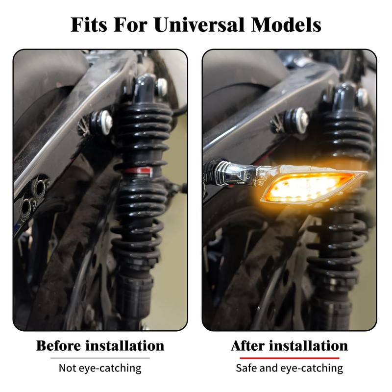 HDBUBALUS Skull Turn Signals LED Blinker Indicator Light Fit for