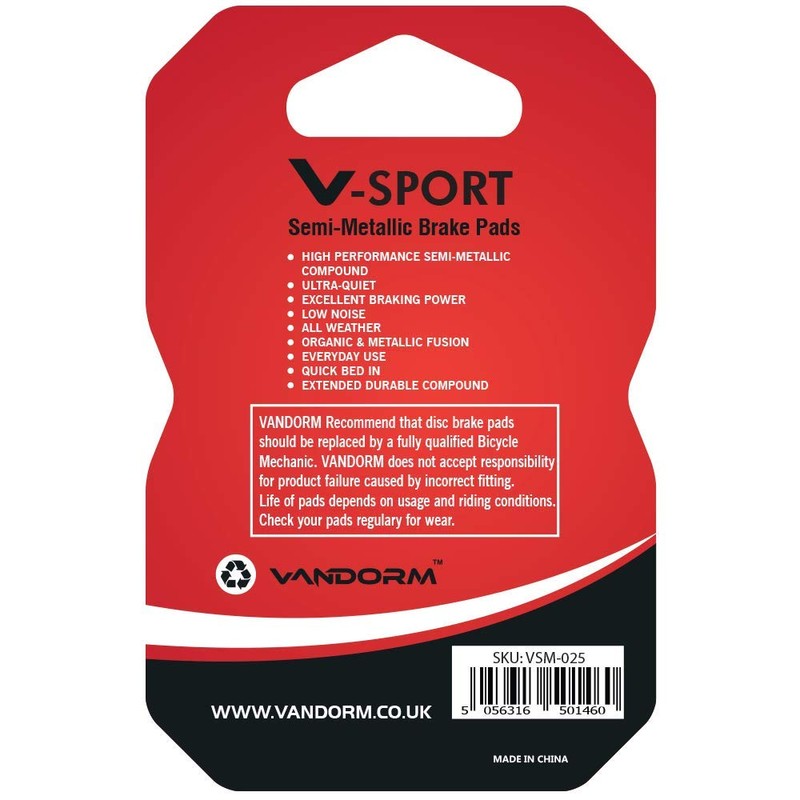 VandormSPORT - HOPE MINI - SEMI METALIC SILVER PADS