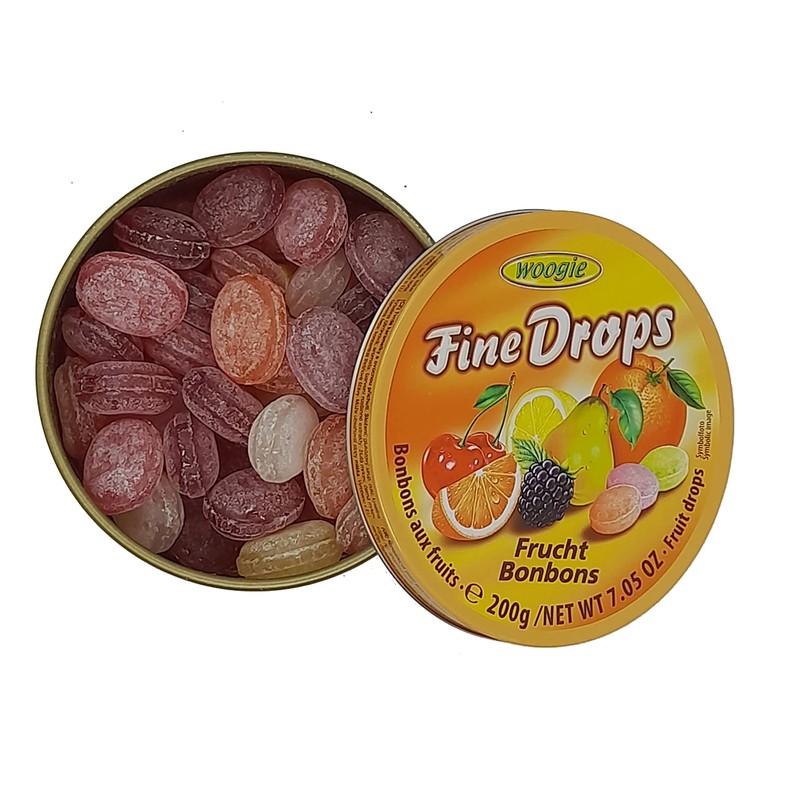 WOOGIE Fine Drops Fruit Mix Candies 200g
