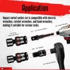 WETT 18-Piece 1/2" Drive Shallow Impact Universal Joint Socket Set,