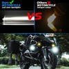 2pcs Motorcycle LED Spotlight White Yellow Dual Light Aluminum IP68