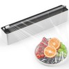 Quasziwa Magnetic Plastic Wrap Dispenser with Cutter - Practical Refillable