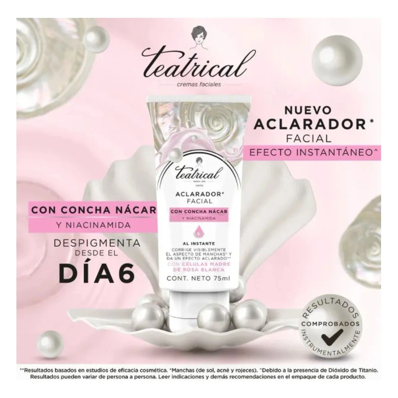 Teatrical Crema Facial Aclaradora Manchas Uso Día Noche