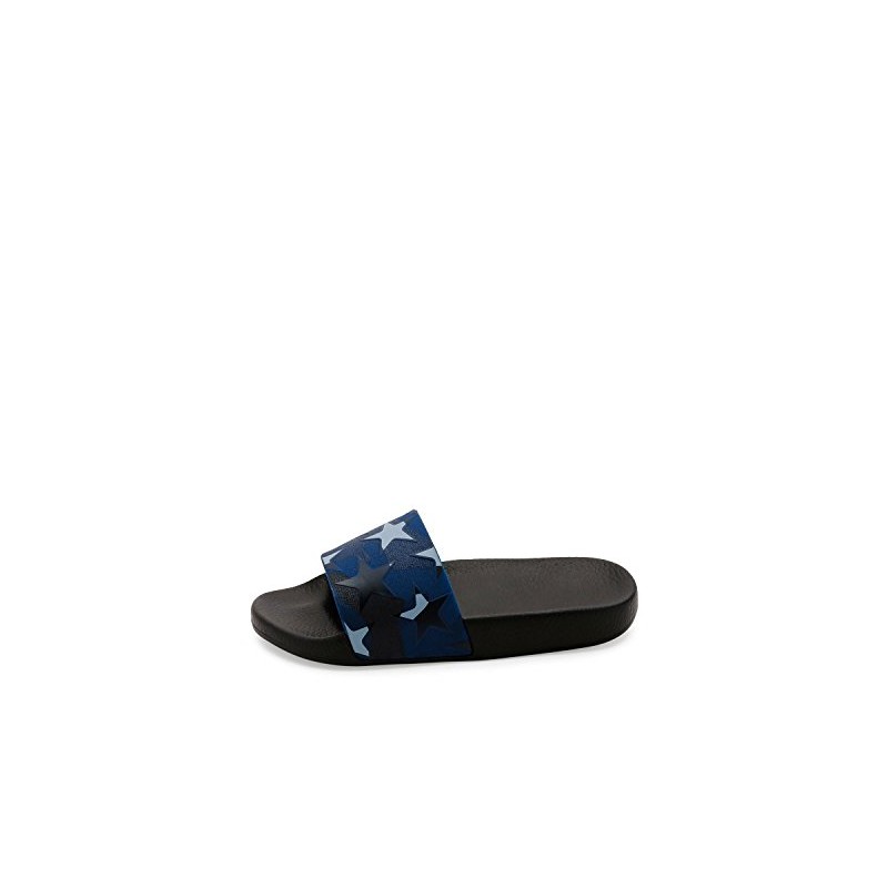PVC Stars Rubber Slide Sandal, Light Denim (35)