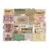 Vintage Tickets Sticker Flakes in a Tin Can | Die