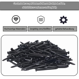 Pack of 110 Nails, Steel Nails for Pictures, Roofing Felt Nails, Nails Set, Long and Short Nails Made of Steel from 20 mm to 100 mm, Naild for Use on Concrete, Brick, Plaster and Wood (Black)