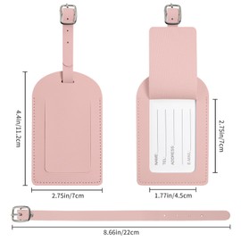 8 Pcs Luggage Tags for Suitcases,Travel Tag Set for Luggage,Leather Luggage Tag for Privacy Protection with Identifie Name Lable,Travel Accessories