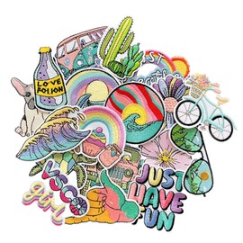 Patches for Iron-On Hippie Boho Clothing Retro Patch 18 Pieces Iron on Patches for Textiles Iron-On Children Appliques Adults